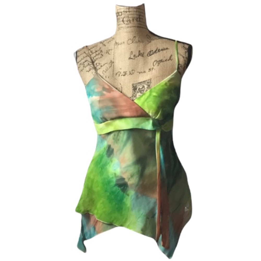 Venus multicolored tie dye strapped tank top